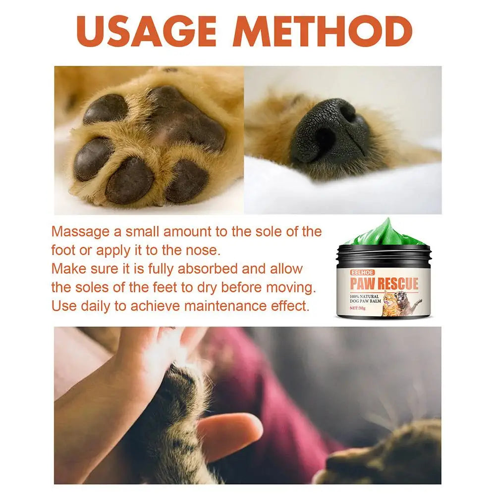 30g Pet Paw Care Cream Cat and Dog Foot Care Cream Foot Pad Protection Oil Dog Paw Balm For Cat Dog Paw Protective Cream Canine