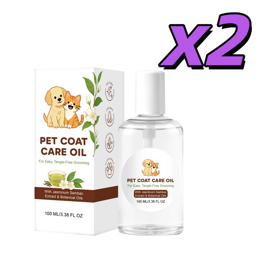 Pet Coat Care Oil Deep Moisturize Dry Damaged Fur Soften Detangler Anti Lick Safe Shiny Fur Treatment Dog Cat Fur Repair Serum